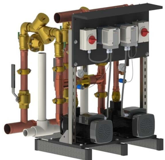 Towle Whitney Triplex Water Pressure Booster Pump System