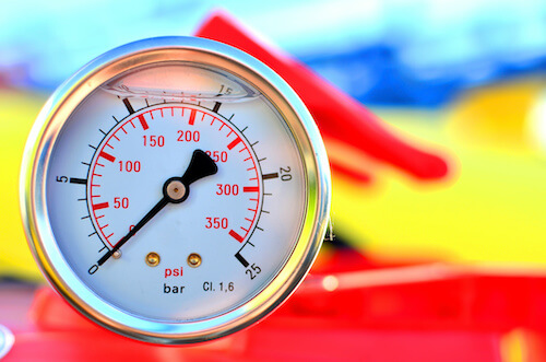 Round mechanical pressure gauge