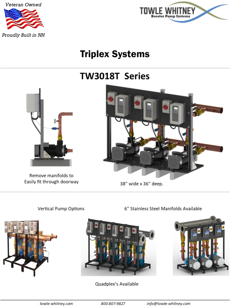 Commercial Multi-Plex VFD Water Booster Systems